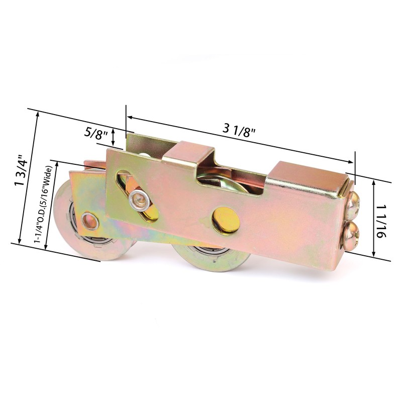 2 Pack Sliding Door Rollers, 1 1/4 Inch Sliding Glass