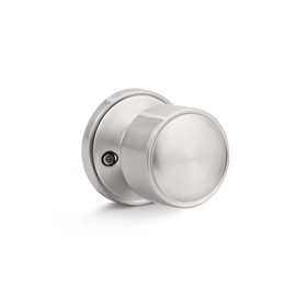 NIZADO One Sided Dummy Door Knob Interior for Bifold Doors 1 Pack, Modern Dummy Door Handle Interior for French Door, Flat Satin Nickel Indoor Keyless Door Knob for Closet and Pantry