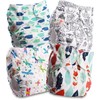 Littles and Bloomz Reusable Nappy, Standard Popper, 4 Nappies, FLP2-0409