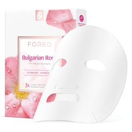 FOREO UFO Bulgarian rose, mascarilla facial activa para piel seca y apagada, pack de 3, calmante y revitalizante, con rosa búlgara y aceite de jojoba, cruelty free, compatible con UFO 2 y UFO