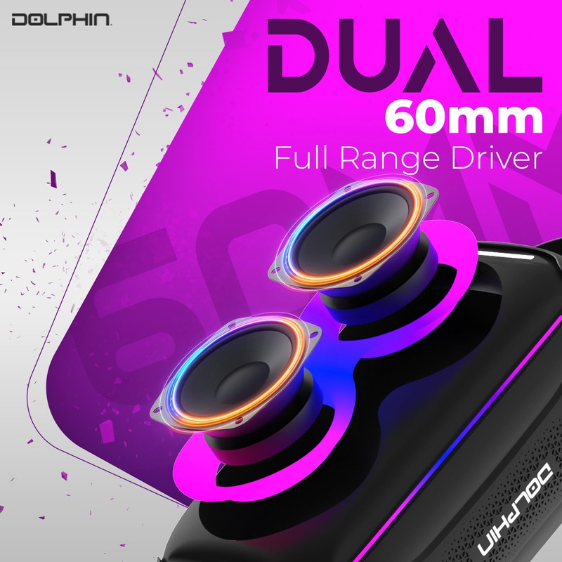 Dolphin New! Waterproof Portable Party Speaker S20: Compact Design, HD