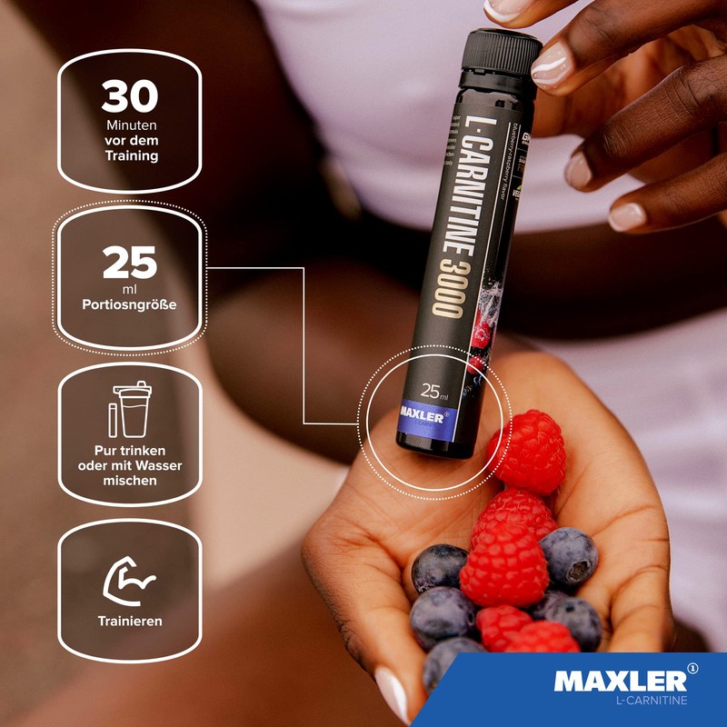 Maxler L-Carnitine 3000 - Blueberry Raspberry - 14 x 25