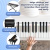 Klavierführer für Anfänger,Abnehmbare Klaviertastatur Etiketten Klaviertastatur-Notenetiketten aus Silikon Wiederverwendbar für