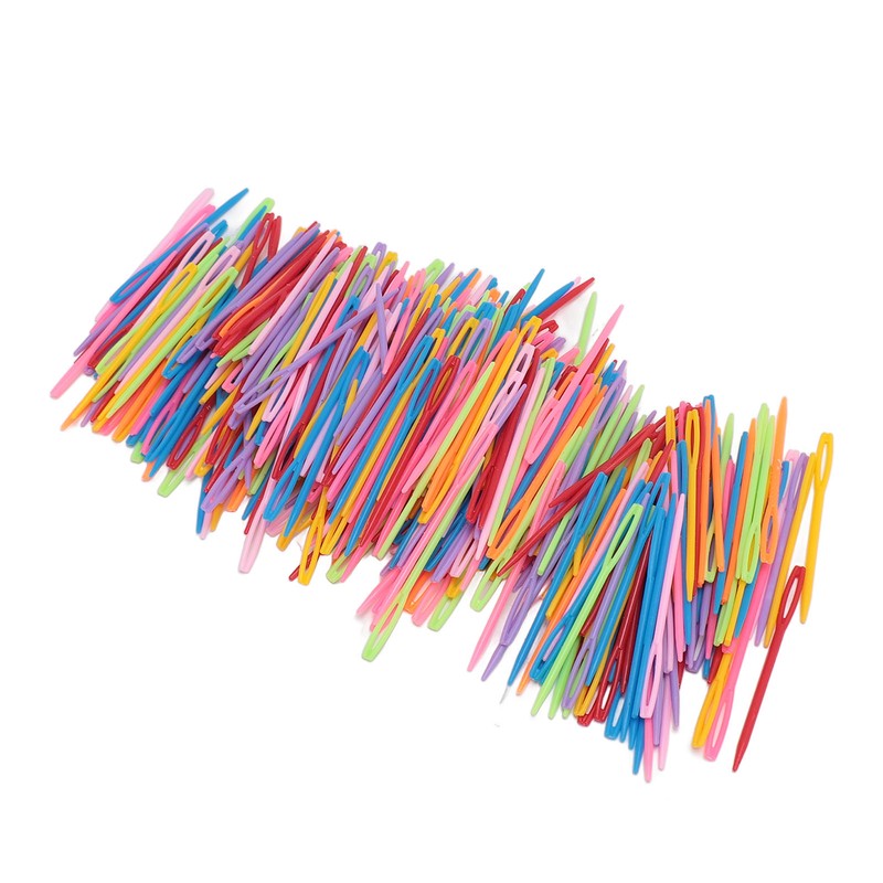 1000PCS Large Eye Plastic Sewing Needles Yarn Needles Weaving Needles