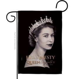 Queen Elizabeth II Flag Her Majesty Queen Garden Flag - Sweet Life Sympathy Remembrance Memorial Bereavement Love Support Emotion Postive - House Decoration Banner Double-Sided Made In USA 13 X 18.5