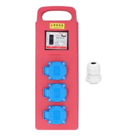 Portable Socket Box 3 Position 3 Hole Outlet IP54 Mobile Power Distribution Box with Leakage Circuit Breaker 200‑250VAC
