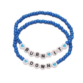 Flvkev Blue Friendship Bracelets for Women Blue Beads Beaded Bracelets Royal Blue Bracelets (blue style 2)