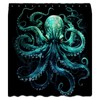 Octopus Shower Curtain Green Octopus Tentacles Ocean Vintage Sea Wildlife