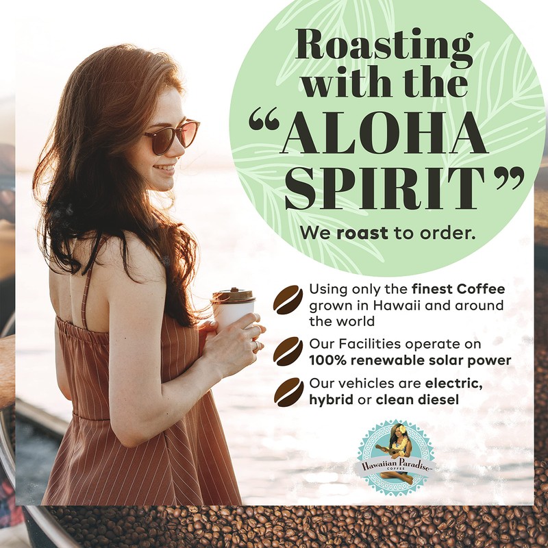 Hawaiian Paradise Coffee Volcano Dark Roast Whole Bean Coffee 24oz.