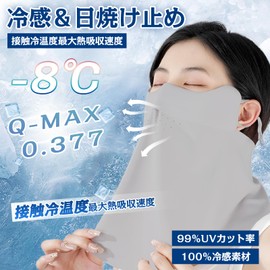 COMEDYKING 2024 Summer Sun Protection Face Cover [Industry's Highest Quality UV Protection 99%] 3D Structure Realizes Small Face [Patent Purpose: Multiple Breathing Holes] UV Protection Mask, Cord