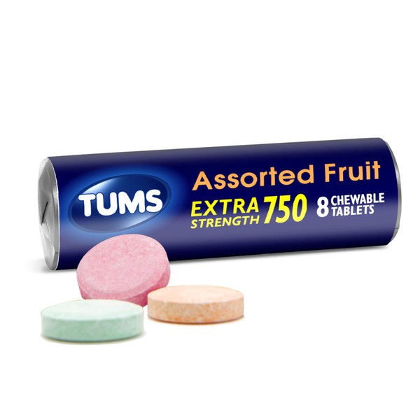 Tums Extra Strength 750, Assorted Fruit Flavors