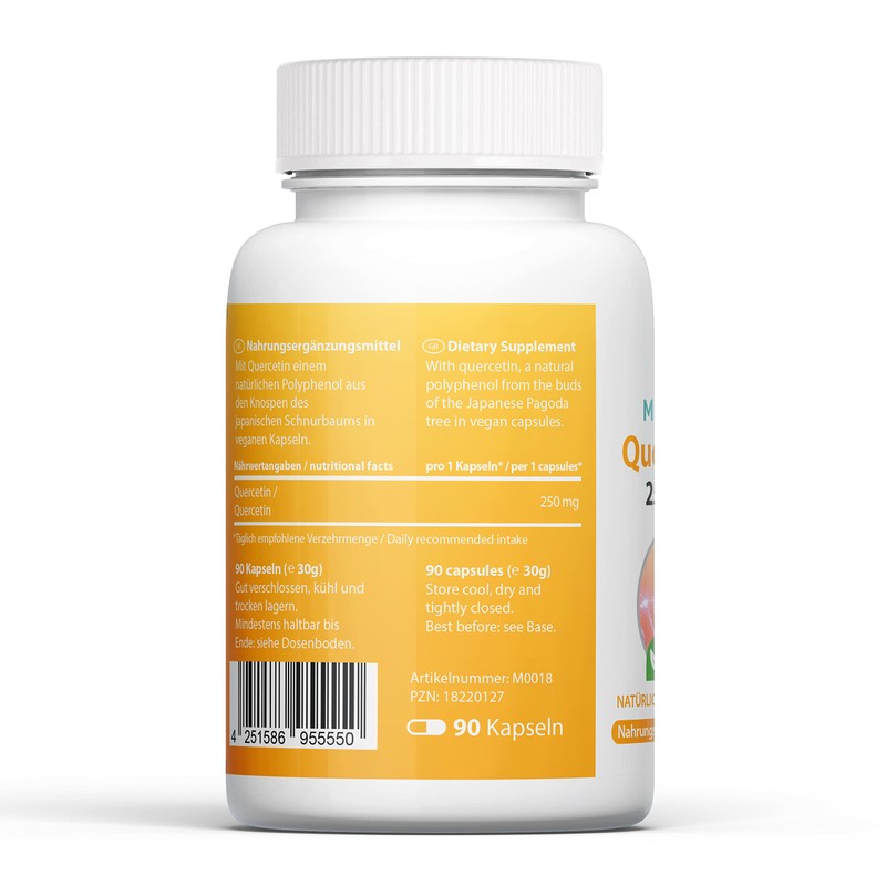 Quercetin 500 mg Per 2 Capsules Daily Doses | Flower