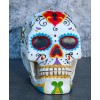 Ebros White Floral Sunny DOD Sugar Skull Statue Colorful Pastel