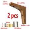Antrader 2PCS Wooden Shelf Brackets,Solid Wall Mount Wood Shelf Bracket,Wood