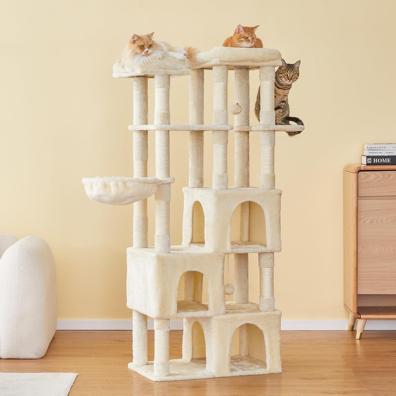 MWPO Large Cat Tree for Indoor Cats, 63-inch Cat Tower
