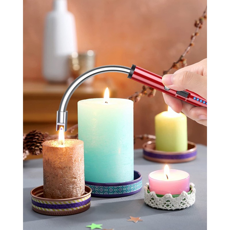 VEHHE Lighter, Rechargeable Candle Lighter Camping Lighters with Safety Switch