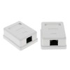 zalati Junction Box 2pcs Cat6 RJ45 Keystone Jack Surface Mount