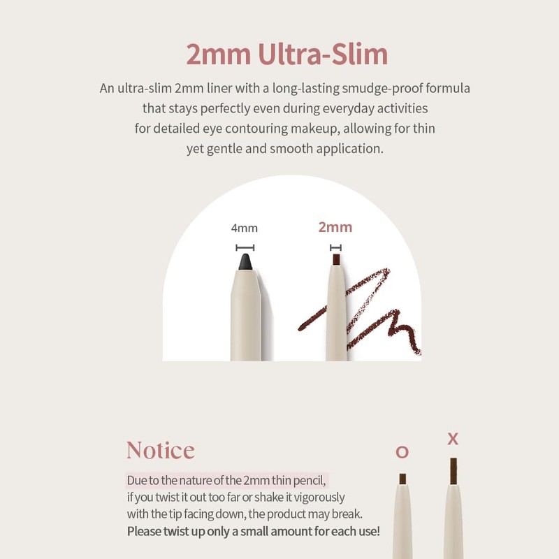 Heart Percent Dot On Mood Contour Eye Liner Slim Waterproof