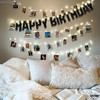 Happy Birthday Black banner with Flicker Lights