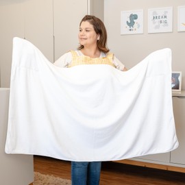 Donana Didita Baby Towels-Soft 400GSM Microfiber Hug ME Baby Bath Essentials Towel for Newborn, Infant and Toddler boy and Girl Bathtub time. Hands-Free Baby Bath Towel (53"x 29")