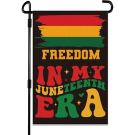 Juneteenth Garden Flag 12×18 Inch, Juneteenth Decorations, African American Black Emancipation, Black History Month Garden Flag Double Sided, Freedom Independence Day Flag for House Outdoor Indoor Yard Outside Decor