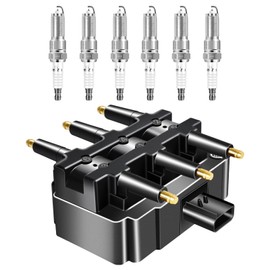 TPAIERR UF305 & 3381 Ignition Coil Pack and Iridium Spark Plugs Set of 6 OEM Compatible with Chrysler Pacifica Town&Country Voyager/Dodge Grand Caravan/Jeep Wrangler V6 3.3L 3.8L 56032520AB C1442