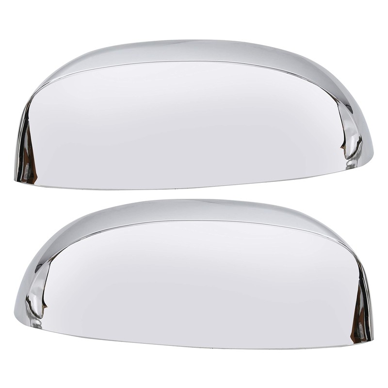 ECOTRIC Chrome Pair Half Mirror Covers Compatible with 2007-2014 Chevy