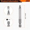 HARFINGTON 2pcs PZ2 Screwdriver Bit 1/4" Hex Shank 65mm/2.56" Length