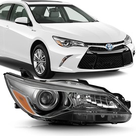ACANII - For 2015-2017 Toyota Camry SE/XSE Black Bezel Projector Replacement Headlight Headlamp - Passenger Side Only