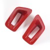 cartiangous 2pcs Red ABS Car Seat Belt Frame Trim For