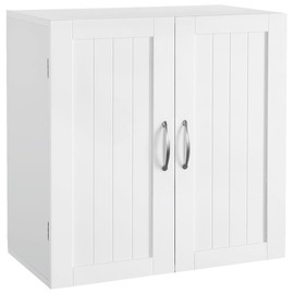 Yaheetech Bathroom Wall Cabinet, Kitchen Storage Cupboard Cabinet with 2 Doors, Wall Mount Storage Cabinet for Bathroom, Kitchen, Living Room, White