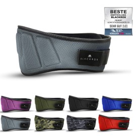 BLACKROX Weightlifting Belt G1 Comparison Winner Training Belt Fitness Belt Strength Training Bodybuilding Weightlifting Gym Weightlifting Belt Training Men Women (Grey, M)