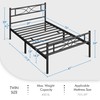 Yaheetech 2PCS Simple Metal Bed Frame with Curved Design Headboard