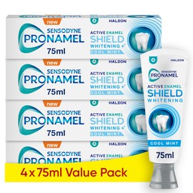 Sensodyne Pronamel Toothpaste Active Enamel Shield, Whitening Toothpaste, Fresh Mint, Toothpaste Multipack, 4 x 75ml