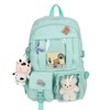 youcoscos Kawaii Backpack with Bear Plush Kawaii Pin Accessories Cute