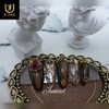 Gold Leaf Aurora Nail Tips - Short Ballerina / 금박오로라