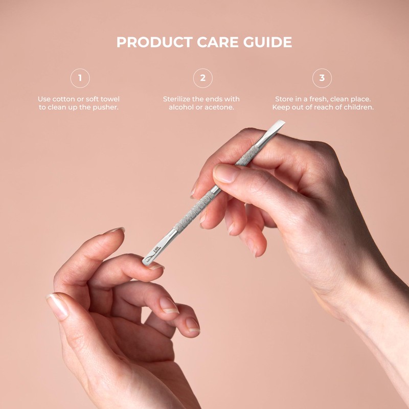 NGHIA Pusher - S-505 (Stainless Steel) | Double–Ended Cuticle Pusher