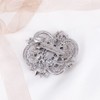 LAXPICOL Broche grande de flores de cristal transparente brillante para