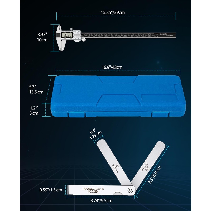 Housolution Digital Caliper 12 Inch, (ABS) Absolute Scale Caliper, IP54