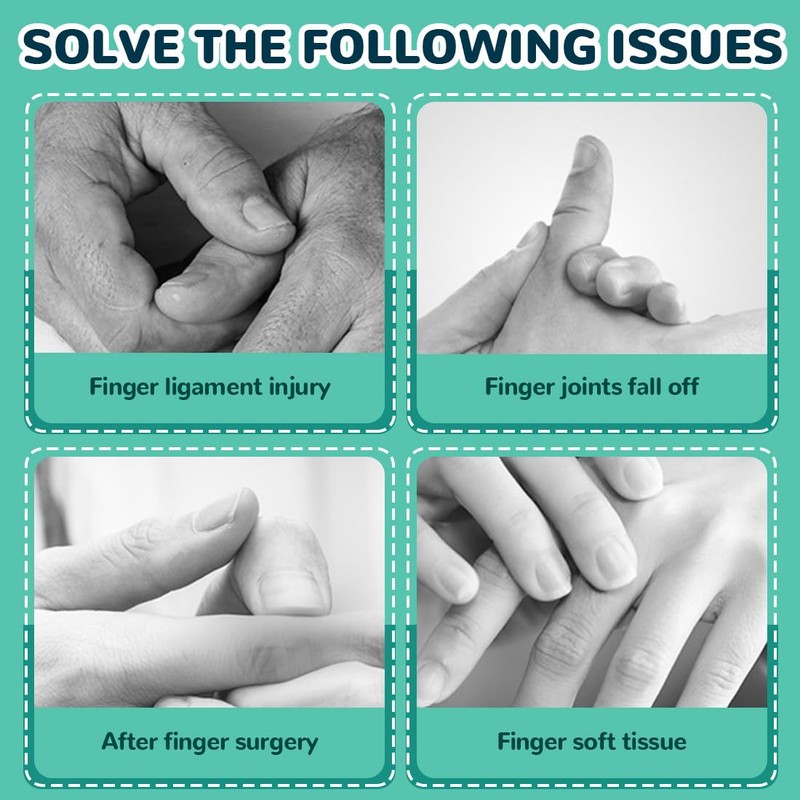 JUGUTA Supregear Finger Splints, Pack of 4 Adjustable Finger Support,
