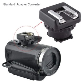 EBTOOLS Adapter Converter (Black, Plastic & Metal), Compatible with Sony Camcorders' Multi-Interface Hot Shoes