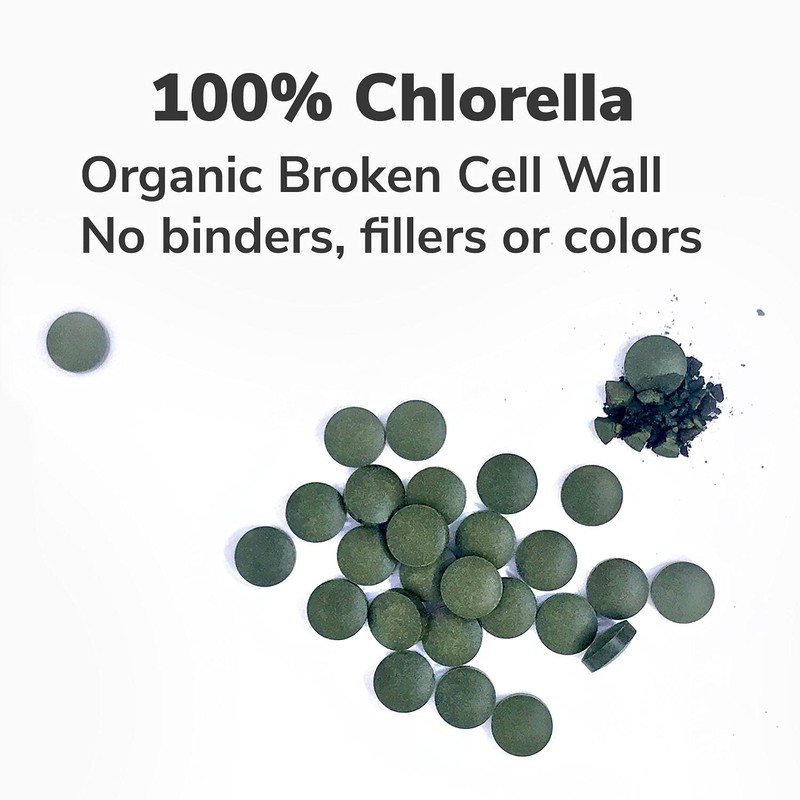 KIKI Health Organic Chlorella Tablets - 200 x 500mg Tablets