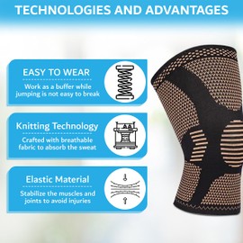 Bael Wellness knee braces for knee support, pain and sports for Men & Women (Medium, 1, count)