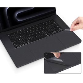 Palm Rest Cover Skin Compatible with Apple 2024 2023 MacBook Pro 16 Inch M4 M3 Pro Max chip A3403 A3186 A2991, MacBook Pro Laptop TrackPad Protector Skin Wrist Rest Protective Decals - Space Black