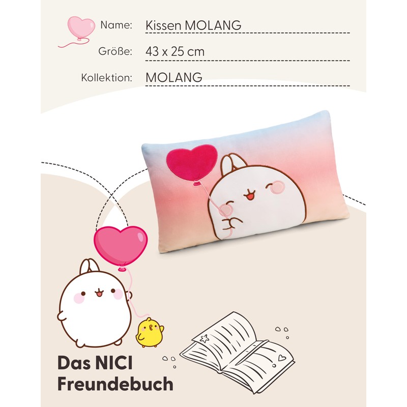 NICI MOLANG Rectangular Cushion 43 x 25 cm Colourful -