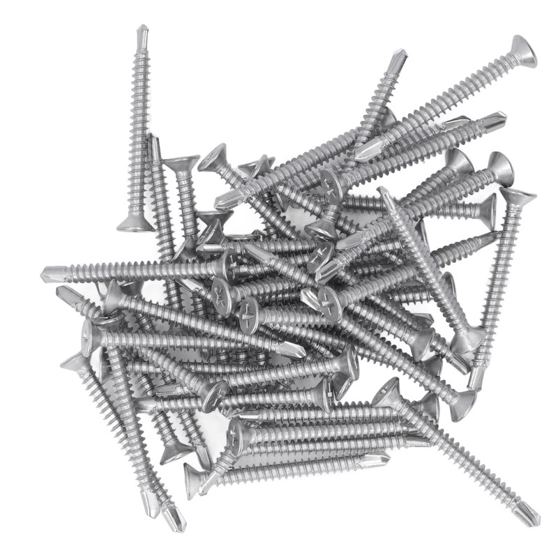 200Pcs Self Drilling Screw Cross Countersunk Head 410 Stainless Steel