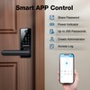 Smart Door Lock 6-in-1 Front Door Lock with Keypad Black