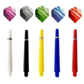 HRLORK Darts Shafts Darts Flights Nylon Shafts Multiple Stems and Flights Darts Accessories- 15 Packs