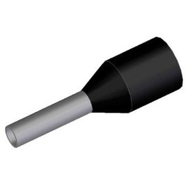 Toyo Giken TA1.5-8BK-100P Ferrule with Insulated Sleeve Rod Crimp Terminal 0.06 inch (1.5 mm) 2 Conductive Part 0.3 inch (8 mm) Black 100 Pieces per Bag