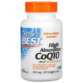 Doctors Best 닥터스 베스트 CoQ10 코큐텐 바이오페린 함유 100mg 120베지캡슐 Dr. Best CoQ10 CoQ10 with BioPerine 100mg 120 Veggie Capsules